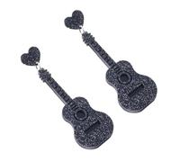 TOVINANNA Orecchini Pendenti Donna Forma di Chitarra Classica Nera Accessori Stilosi Leggeri per Tutti i Giorni Gioielli Decorativi Resistenti al Colore per Tutte le Stagioni