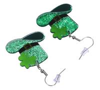TOVINANNA Orecchini Pendenti Trifoglio Verdi per Donna, Gioielli da Festa di San Patrizio, Accessori Decorativi Artigianali per Eventi Primaverili e Celebrazioni Stagionali, Set da 1 Paio