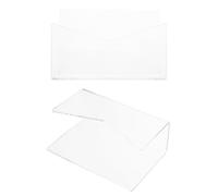 TOVINANNA Organizer per Lettere da Banco in Acrilico 2 Pezzi Design Salvaspazio e Spazio Versatile per Documenti e Inviti, per Scrivania e Uso Domestico