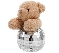 TOVINANNA Ornamento Orso in Vetro Effetti Luce e Ombra, Decorazione Versatile per Casa e Eventi a Tema Discoteca, Statuina Moderno ed Elegante