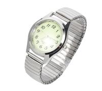 TOVINANNA Orologio Da Polso Digitale Uomo Con Numeri Luminosi Notturni Cinturino Elastico Espandibile Per Anziani Per Sport e Uso Quotidiano Argento