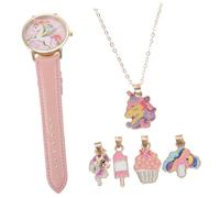 TOVINANNA Orologio Da Polso Per Bambini Con Movimento a Cristallo, Bracciale e Ciondolo a Forma Di Magico, Design Cartoni Animati, Grazioso, Adatto a Ragazzi e Ragazze Piccoli