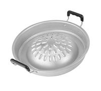 TOVINANNA Padella per Barbecue Coreana in Alluminio, Vassoio Griglia BBQ, Argento, Multiuso, Facile da Pulire, Resistente all'Usura, per Campeggio e Cortile, per Alimenti e Verdure