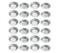 TOVINANNA Palette di Vernice in Acciaio Inox 24 Pezzi e Senza Beccuccio Piccoli Vassoi Rotondi per Miscelazione Colori per Pittura Artistica Modelli Fatti a Mano e Pigmenti a Olio e