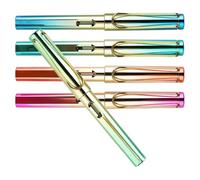 TOVINANNA Penna Stilografica Colorata in Metallo 038 MM Set da 5 Pezzi per Studenti e Ufficio Penna Calligrafica con Design Ergonomico e Colori Vivaci per Scrittura e Esercizi di