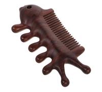 TOVINANNA Pettine Massaggio Legno Naturale Con Denti Larghi Strumento Multifunzionale Per Massaggi Al Capelluto Viso Collo e Spalle Design Ergonomico e Resistente Stimola La Circolazione