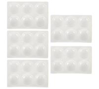 TOVINANNA Piastra di Reazione in Porcellana Ceramica 6 Fori Set da 5 Pezzi per Test Chimici Laboratorio Compatta Resistente per Esperimenti Scientifici e Lezioni di Chimica