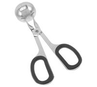 TOVINANNA Pinza per Polpette in Acciaio Inossidabile Manico Antiscivolo Utensile per fare Polpette di Carne e Pesce Strumento da Cucina e Scolapasta Integrato Adatto a Cucina Casalinga e