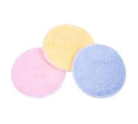 TOVINANNA Piumini per Trucco Viso Arrotondati 3 Pezzi Colorati Spugna Cosmetica Semplice per Ragazze Uso Quotidiano Cura Pelle Pulizia Makeup Delicata