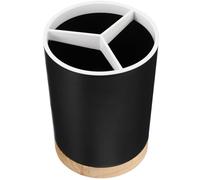 TOVINANNA Portaposate da Cucina Nero in PP Resistente, Porta Bacchette e Utensili Multiuso, Organizer Posate Staccabile per Uso Quotidiano e Decorazione Cucina Elegante