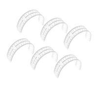 TOVINANNA Righello per Sopracciglia Scala Nera in PVC Trasparente Flessibile Strumento Portatile per Misurazione e Stencil per Tatuaggi Labbra e Eyeliner