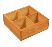 TOVINANNA Scatola di Legno Portaoggetti 4 Scomparti per Vasi di Fiori e Piante Grasse Resistente e Pratica per Scrivania e Arredamento Interno