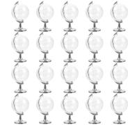TOVINANNA Scatole Da 20 Pezzi Mini Scatolina Porta Caramelle Trasparente a Forma di Contenitore per Bomboniere (Argento) 20 pz scatola di caramelle a forma di globo mini globi