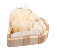 TOVINANNA Scrubber da Bagno Forma di Cuore Set di Strumenti per Esfoliare Bagno Accessori Ecocompatibili per Palla Esfoliante