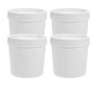 TOVINANNA Secchio Plastica 1L Set 4 Pezzi Contenitori Coperchio per Conservazione Liquidi Uso Domestico e Aziendale Portatile