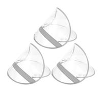 TOVINANNA Set 3 Pezzi Cappello Antipioggia Parasole in Plastica Trasparente, Protezione Viso per Poncho da Pioggia, Accessorio per Uomo e Donna