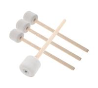 TOVINANNA Set 4 Bacchette per Grancassa in Feltro con Manico in Legno Battenti per Percussioni per Bande Musicali e Orchestre Accessori per Accordatura Precisa e Suono Caldo per