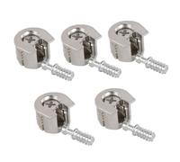 TOVINANNA Set 5 Pezzi Connettori Eccentrici in Lega Argento, Supporti per Mensola Resistenti e Dadi Ruota per Mobili, Fissaggi per Scaffalature Fai da Te Casa e Ufficio