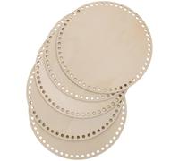 TOVINANNA Set 5pezzi Fondo Borsa Uncinetto in Legno per Borse Fai da Te, Base Decorativa e Protettiva per Borse Fatte a Mano e Lavori a Maglia