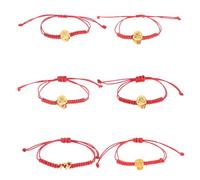 TOVINANNA Set 6 Bracciali Serpente Intrecciati Ciondolo Anno del Serpente Braccialetti Corda Cinese per Coppie e Feste Accessori Moda Fortuna e Amicizia