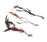 TOVINANNA Set 6 Fermagli per Chioma Piume Vintage, Clip per Extension Dreadlocks Leggere e Decorative, Accessori per Chioma Donna per Feste, Cosplay e Carnevali