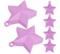 TOVINANNA Set 6 Pezzi Pesi per Palloncini a Stella Riempibili Ancoraggio Stabile per Decorazioni Festa Accessori per Eventi Design Cavo Colore Lilla Chiaro