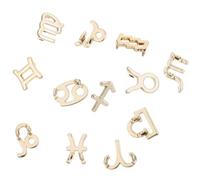 TOVINANNA Set da 24 Pezzi di Ciondoli a Tema Segni Zodiacali in Lega Oro, Creativi e Delicati, per Creazione di Gioielli Fai da Te e Decorazioni per Portachiavi