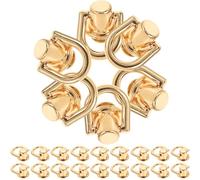 TOVINANNA Set da 40 Pezzi di Rivetti Girevoli in Lega di Ferro e Zinco Anello a D Borchie in Metallo per Fai da Te Viti Testa a Vite per Borse Cinture e Accessori Artigianali in Pelle