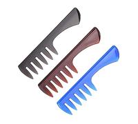 TOVINANNA Set Di 3 Pettini Per Lo Styling - Pettine A Denti Larghi Per Uomo Accessori Per Parrucchieri Delicato Massaggio Del Cuoio Capelluto Antigraffio Portatile Per Casa E Viaggio