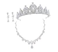 TOVINANNA Set Di Compleanno Per Bambine Collana Cerchietto Orecchini Di Strass Per Piccola Principessa