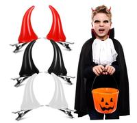TOVINANNA Set Di Fermagli Per A Forma Di Corno Di Demone Di Halloween 6 Pezzi Fermagli Per A Forma Di Coccodrillo Accessori Per Da Festa Per Cosplay Di Demoni