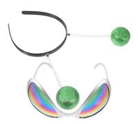 TOVINANNA Set di Occhiali Divertenti Copricapo a Forma di Extraterrestre in Plastica e Comoda da Indossare, Accessorio Costume per Carnevale e Cosplay