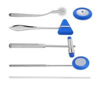 TOVINANNA Set Diagnostico Martelli Neurologici Multifunzionali 5 Pezzi Blu Impugnatura Ergonomica, Strumenti Medici a Percussione Portatili per Esami Clinici e Ospedalieri