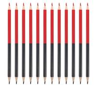 TOVINANNA Set Matite Colorate Rosse e Blu da 12 Pezzi in Legno Corpo Arrotondato e Nucleo Durevole per Valutazione Test e Marcatura