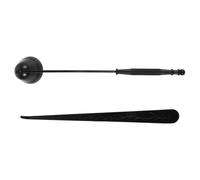 TOVINANNA Set Spegnicandela Nero in Acciaio Inox, e Leva | Pulizia Semplice, Portatile, per Casa e Viaggio, Finitura Liscia, Cura Completa delle Candele