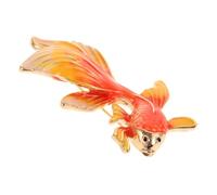 TOVINANNA spilla di pesce rosso Carino spilla decorativa spille di animali a forma di spillo spilla per creativi perno di pesce Pin del risvolto abito lega Orange