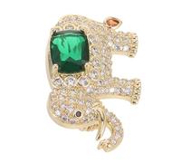 TOVINANNA Spilla Forma di Elefante in Rame Strass Scintillanti Mini Accessorio Tema Animale Retrò per Bavero di Giacca Sciarpa Abito Elegante