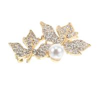 TOVINANNA Spilla Perle a Foglie D'acero Vestiti e Accessori Spilla Vintage Spille Per Le Donne Gioielli Spillati Distintivo Di Moda Accessorio Di Gioielli Per Vestiti Lega Di Zinco D'oro