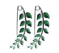 TOVINANNA Spille da Giacca Donna 2 Pezzi Verde Lega Motivo Foglia, Comode e Facili da Indossare, Perfette per Welfare Aziendale e Celebrazioni Anniversario