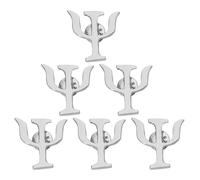 TOVINANNA Spille Psicologia Retro in Smalto Argento 6 Pezzi - Spilla Simbolo Psi per Abbigliamento, Decorazione per Giacca e Sciarpa, Regalo per Psicologi e Professionisti della Salute