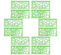 TOVINANNA Stencil Disegno Plastica Modelli Geometrici 12 Pezzi Righello Strumenti per Studenti Disegno Tecnico in Fabbrica Casa Ufficio Illustrazione Civile