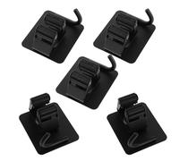 TOVINANNA Supporto da Parete per Scopa senza Foratura Morsetto Antiforatura in Plastica Resistente Ganci Organizer per Scope e Stracci da Muro Set da 5 Pezzi Salvaspazio per Bagno e