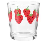 TOVINANNA Tazzesparenti da Caffè 4 Pezzi Disegno Fragola per Uso Quotidiano a Casa e Amici