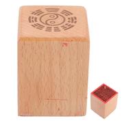 TOVINANNA Timbro Decorativo Buddha in Legno di Pesco, Sigillo Cinese Compatto Riutilizzabile, Accessorio la Casa per Lavoretti Creativi e Regali