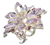 TOVINANNA tornante elastici fiocchi per bambine impugnature Doppio viola vocich fermacapelli molletta fermagli per artigli di fiori di strass clip ad artiglio di strass Metallo Viola,porpora