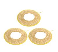 TOVINANNA Visiera Protettiva per Casco da Lavoro in Paglia di Grano 3 Pezzi Tesa Larga e Design Aperto per Protezione Solare Estiva in Ambienti Caldi e Cantieri