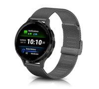 ToVioc 18mm Cinturino Compatibile con Garmin Venu 4 41mm/3s 41mm/2S, Cinturino in Acciaio Inossidabile Adatto per Garmin Forerunner 265S/255S/255S Music - Nero