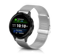 ToVioc 18mm Cinturino Compatibile con Garmin Venu 4 41mm/3s 41mm/2S, Cinturino in Acciaio Inossidabile Adatto per Garmin Forerunner 265S/255S/255S Music - Argento