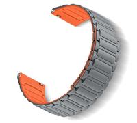 ToVioc 22mm Cinturini Silicone per Garmin Venu 4 45mm/3 45mm/2, D2 Air X15/vivoactive 4, Cinturino Sportivo Sostitutivo Regolabile Magnetico per Garmin Forerunner 570 47mm/265/255 - Grigio Arancione