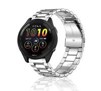 ToVioc 22mm Cinturino Compatibile con Garmin Venu 3 (45mm)/Venu 2/vivoactive 4, Cinturino di Ricambio Regolabile in Acciaio Inossidabile per Garmin Forerunner 265/255/255 Music - Argento